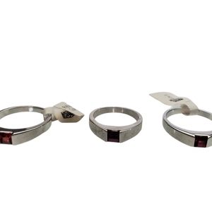 Silver Plated Band Ring red,  purple, orange sizes 4 6  9 10 *